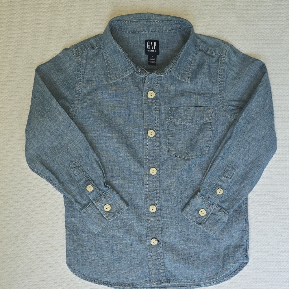 GAP Kids Light Blue Denim Button-front  Shirt